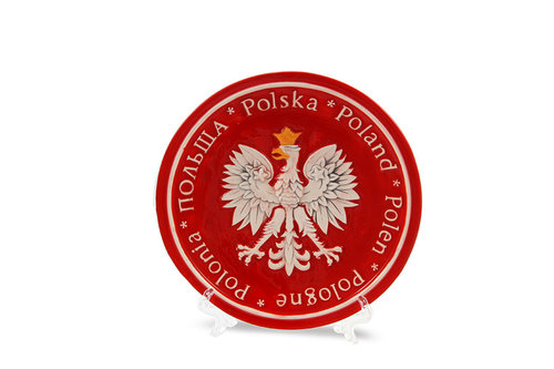 Talerz ceramiczny mały Polska orzeł