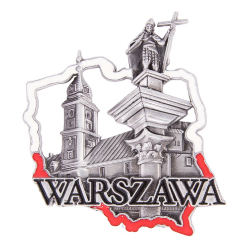 Magnes metalowy kontur Warszawa Starówka
