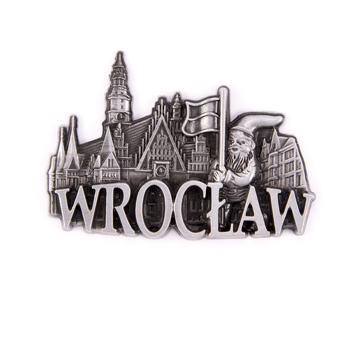 Magnes metalowy panorama Wrocław
