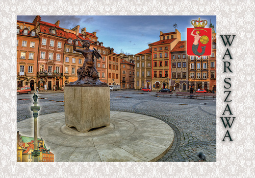 Pocztówka 3D Warszawa 02