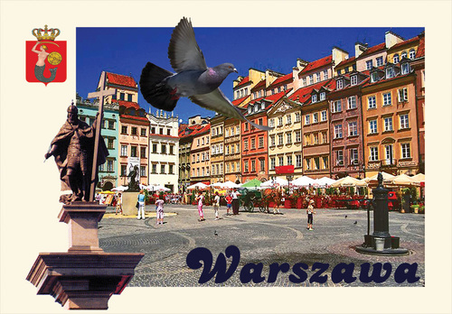 Pocztówka 3D Warszawa 05