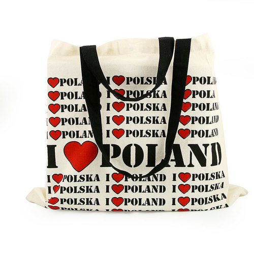 Bawełniana torba Polska 06 - I love Poland