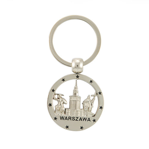 Brelok okrągły nikiel Warszawa