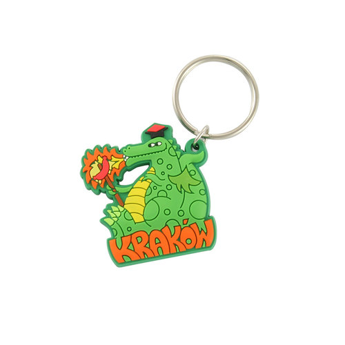 Brelok gumowy Kraków Smok z kiełbaską