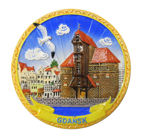 Talerz ceramiczny 13cm Gdańsk - Żuraw