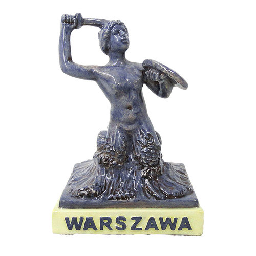 Ceramiczna statuetka Syrenka Warszawa