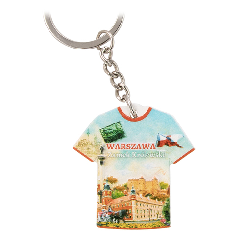 Brelok polyresin koszulka Warszawa Zamek