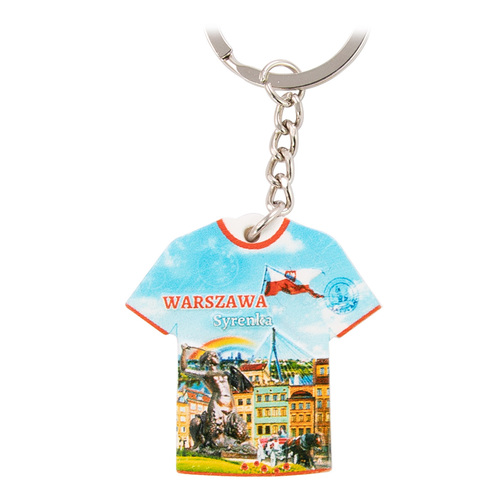 Brelok polyresin koszulka Warszawa Syrenka