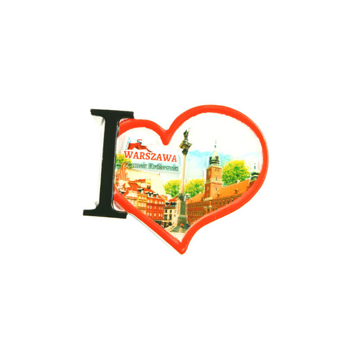 Magnes drukowany I love Warszawa Zamek