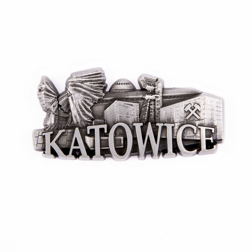 Magnes metalowy panorama Katowice