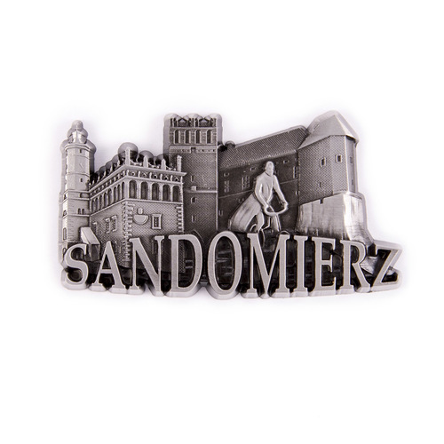Magnes metalowy panorama Sandomierz