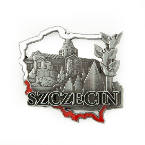 Magnes metalowy kontur Szczecin