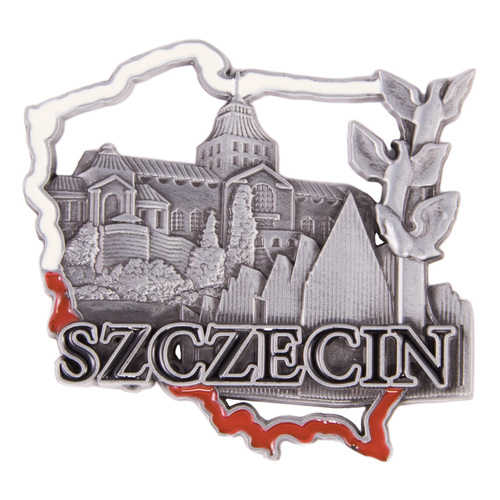 Magnes metalowy kontur Szczecin