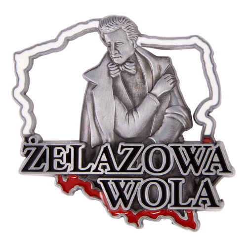 Magnes metalowy kontur Żelazowa Wola