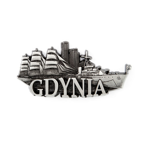 Magnes metalowy panorama Gdynia