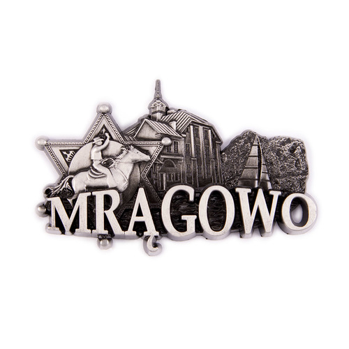 Magnes metalowy panorama Mrągowo