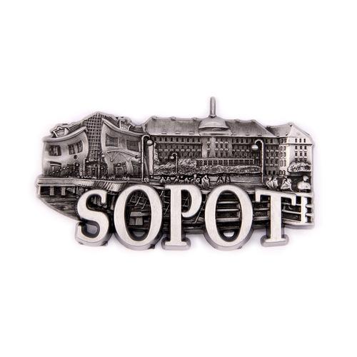 Magnes metalowy panorama Sopot