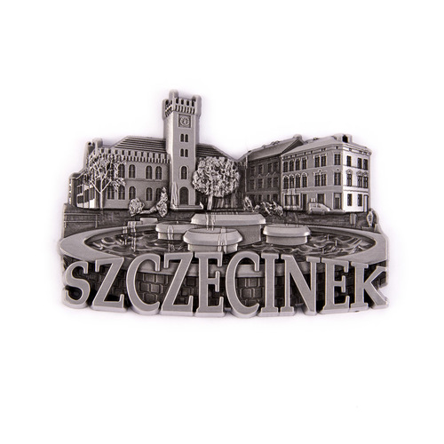 Magnes metalowy panorama Szczecinek
