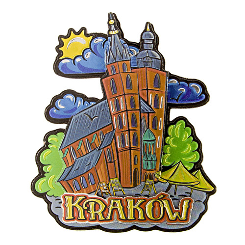 Magnes MDF metalizowany Kraków Kościół Mariacki