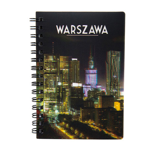 Notatnik 3d Warszawa City nocą