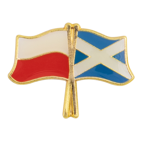 Przypinka - flagi: Polska i Szkocja