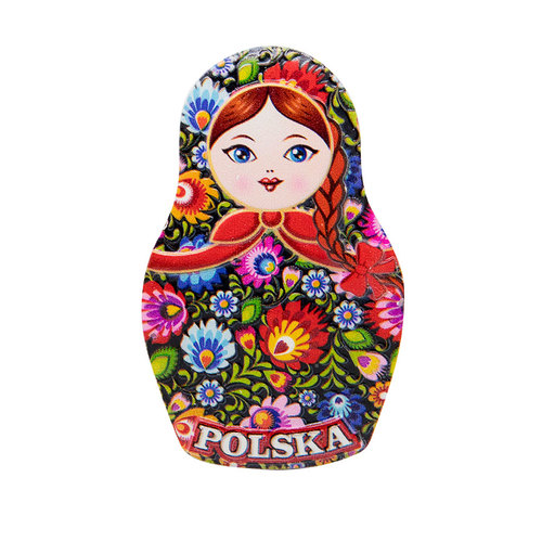 Magnes matrioszka reilief Polska folk