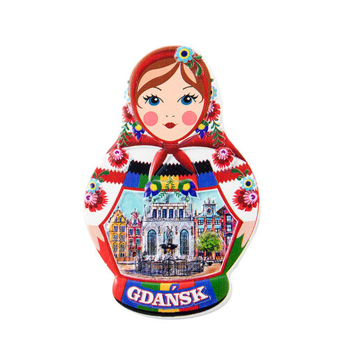 Magnes matrioszka reilief Gdańsk