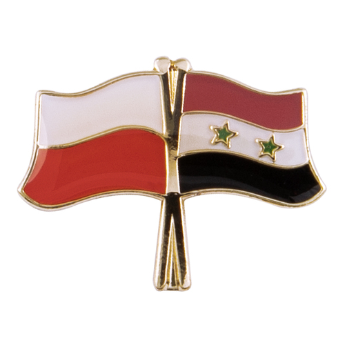 Przypinka - flagi: Polska i Syria