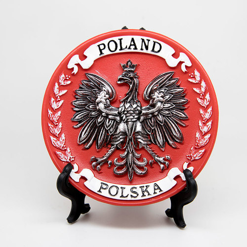 Talerzyk polyresin Polska duży