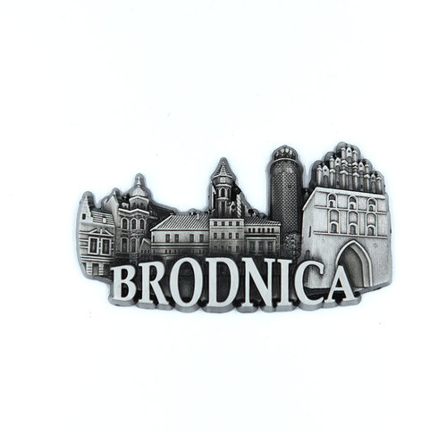 Magnes metalowy panorama Brodnica
