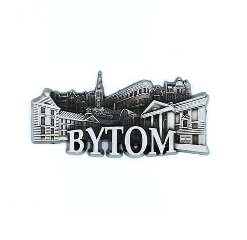 Magnes metalowy panorama Bytom