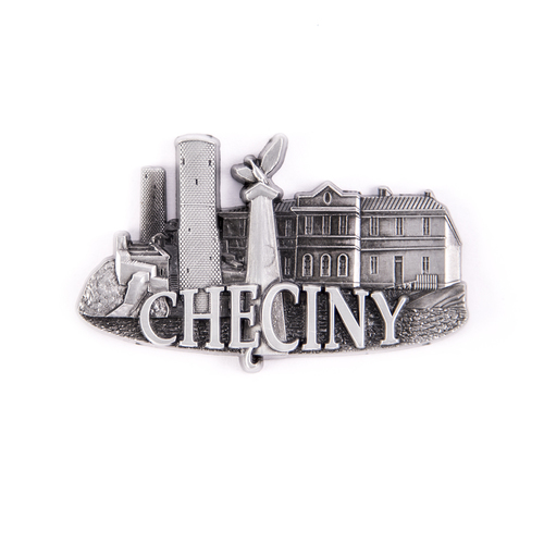 Magnes metalowy panorama Chęciny