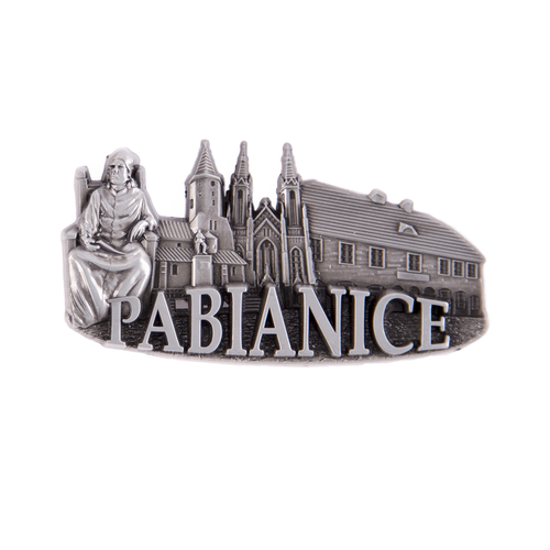 Magnes metalowy panorama Pabianice