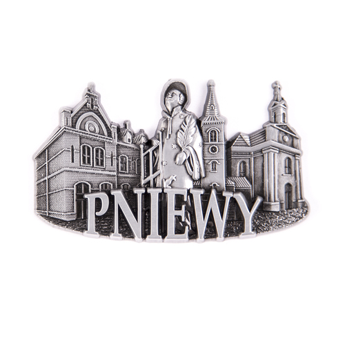 Magnes metalowy panorama Pniewy