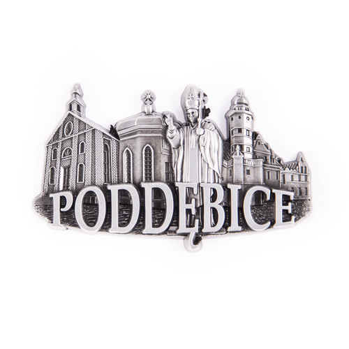 Magnes metalowy panorama Poddębice