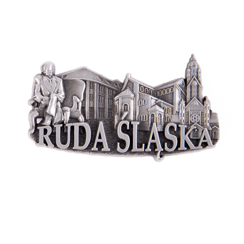Magnes metalowy panorama Ruda Śląska