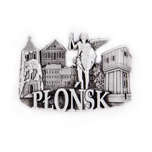 Magnes metalowy panorama Płońsk