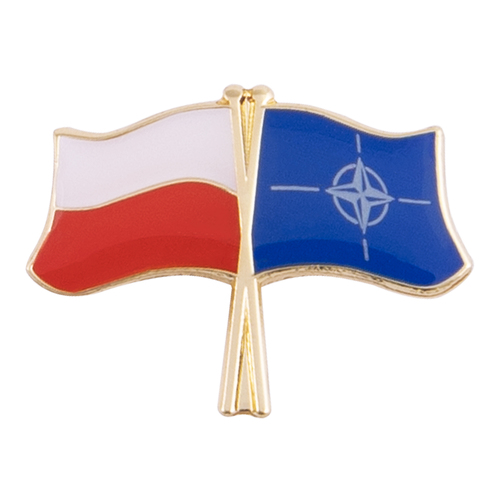Przypinka - flagi: Polski i NATO