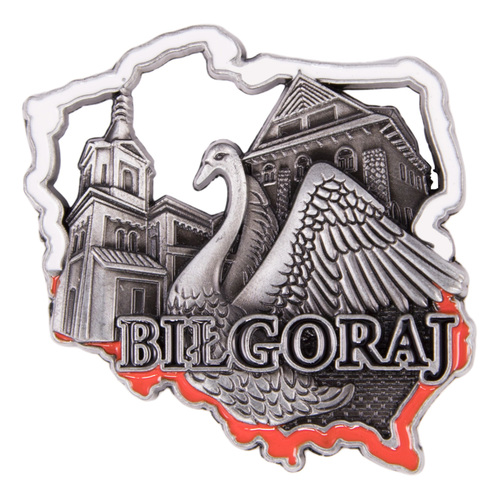 Magnes metalowy kontur Biłgoraj