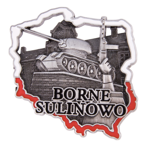 Magnes metalowy kontur Borne Sulinowo