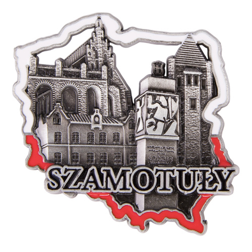 Magnes metalowy kontur Szamotuły