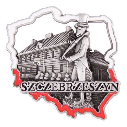 Magnes metalowy kontur Szczebrzeszyn