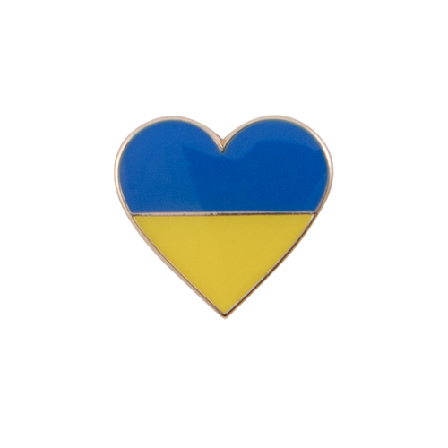 Pin Serce, flaga Ukrainy