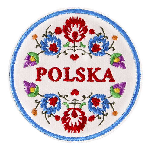 Magnes naprasowanka haft Polska kwiaty