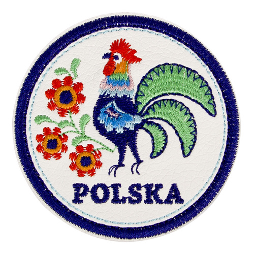Magnes naprasowanka haft Polska kogut