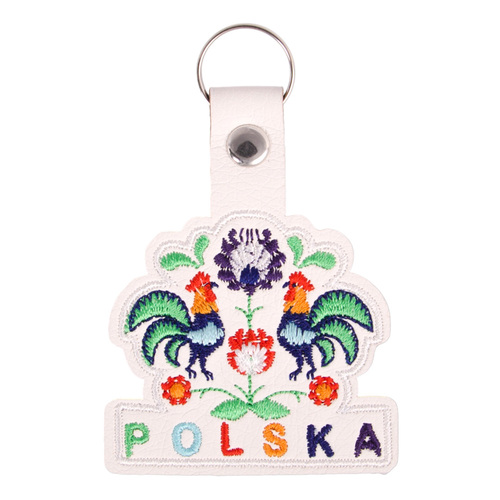 Zawieszka haftowana Polska koguciki