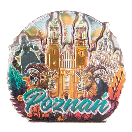 Magnes MDF metalizowany widok Poznań