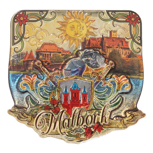 Magnes MDF metalizowany widok Malbork