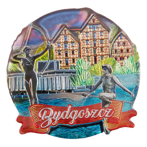 Magnes MDF metalizowany widok Bydgoszcz
