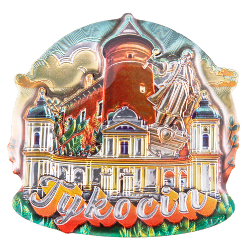 Magnes MDF metalizowany widok Tykocin